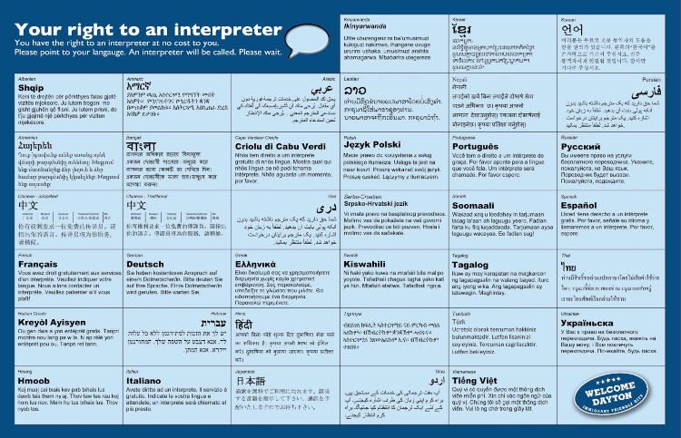 Welcome Dayton Right to Interpreter Poster