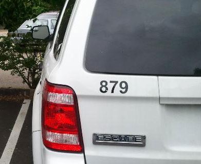 Back of Water vehicle with number shown