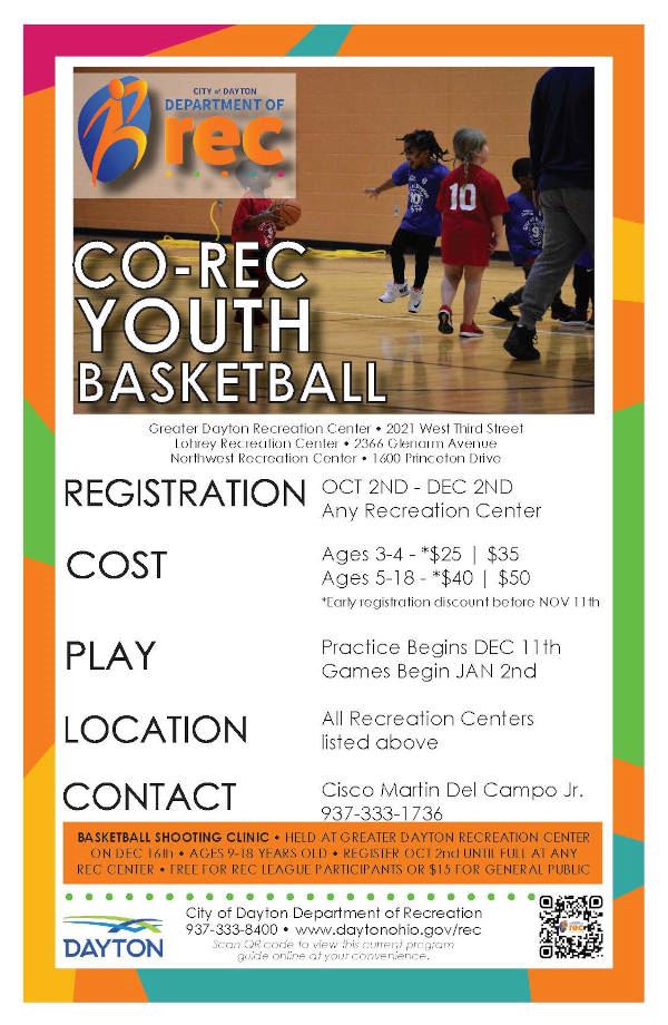 2023 Co-rec Youth Basketball Flier