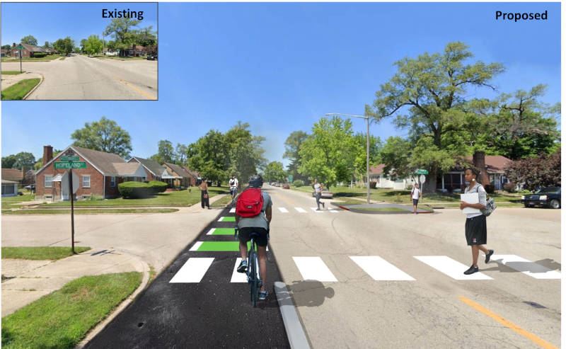 Artist's rendering of ATP's project 38 comparing existing to proposed.